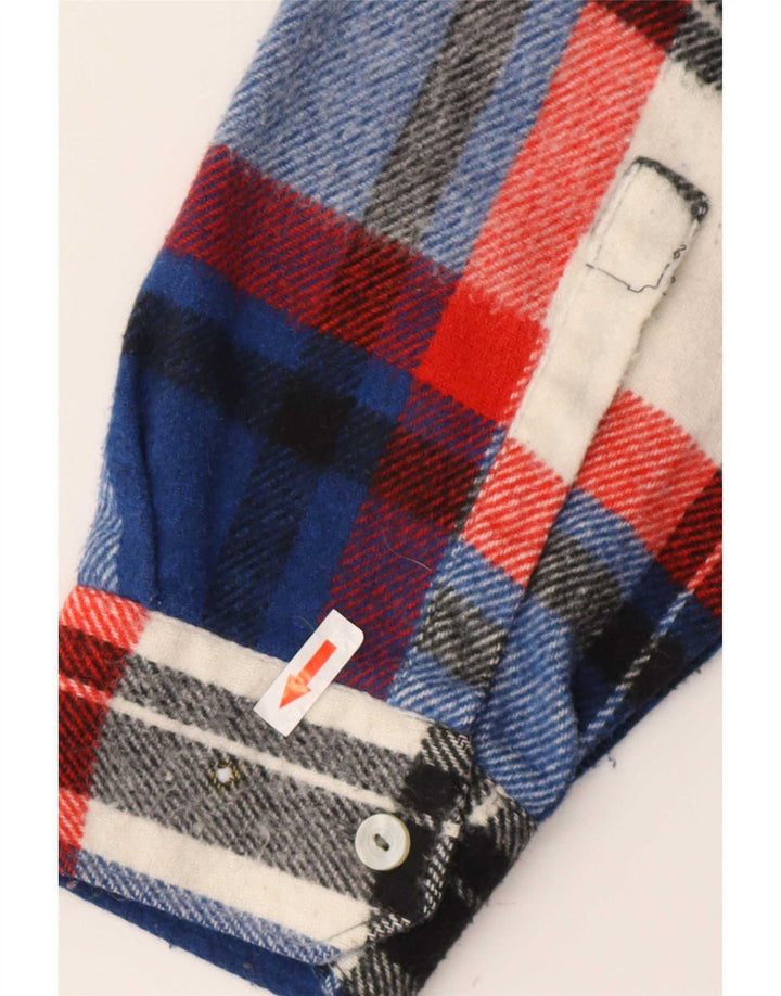 Vintage flannelskjorte til mænd XL blå ternet