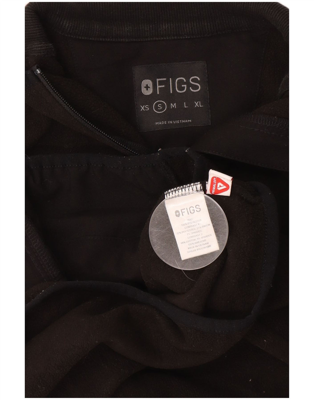 FIGS Dame Fleece Gilet UK 10 Lille sort polyester
