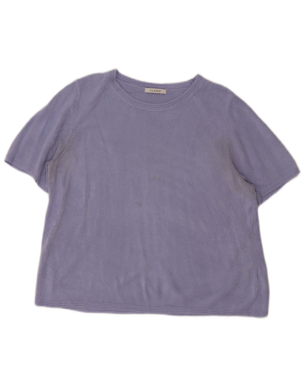 Marks & Spencer Dame sweater med rund hals DK 18 XL Lilla