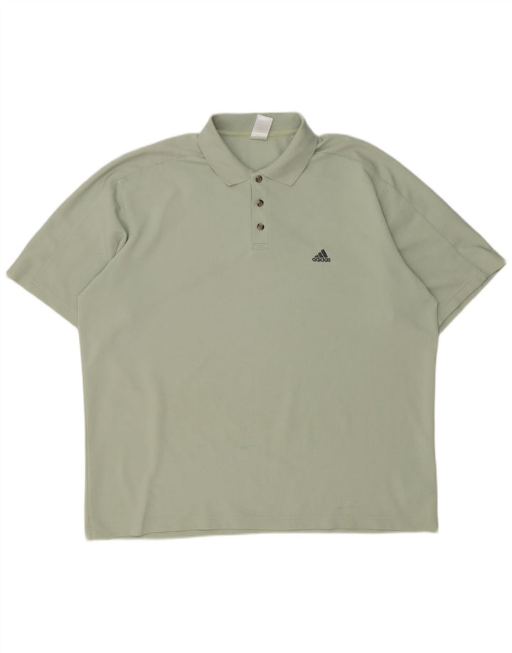 ADIDAS Poloshirt til mænd XL Grøn polyester