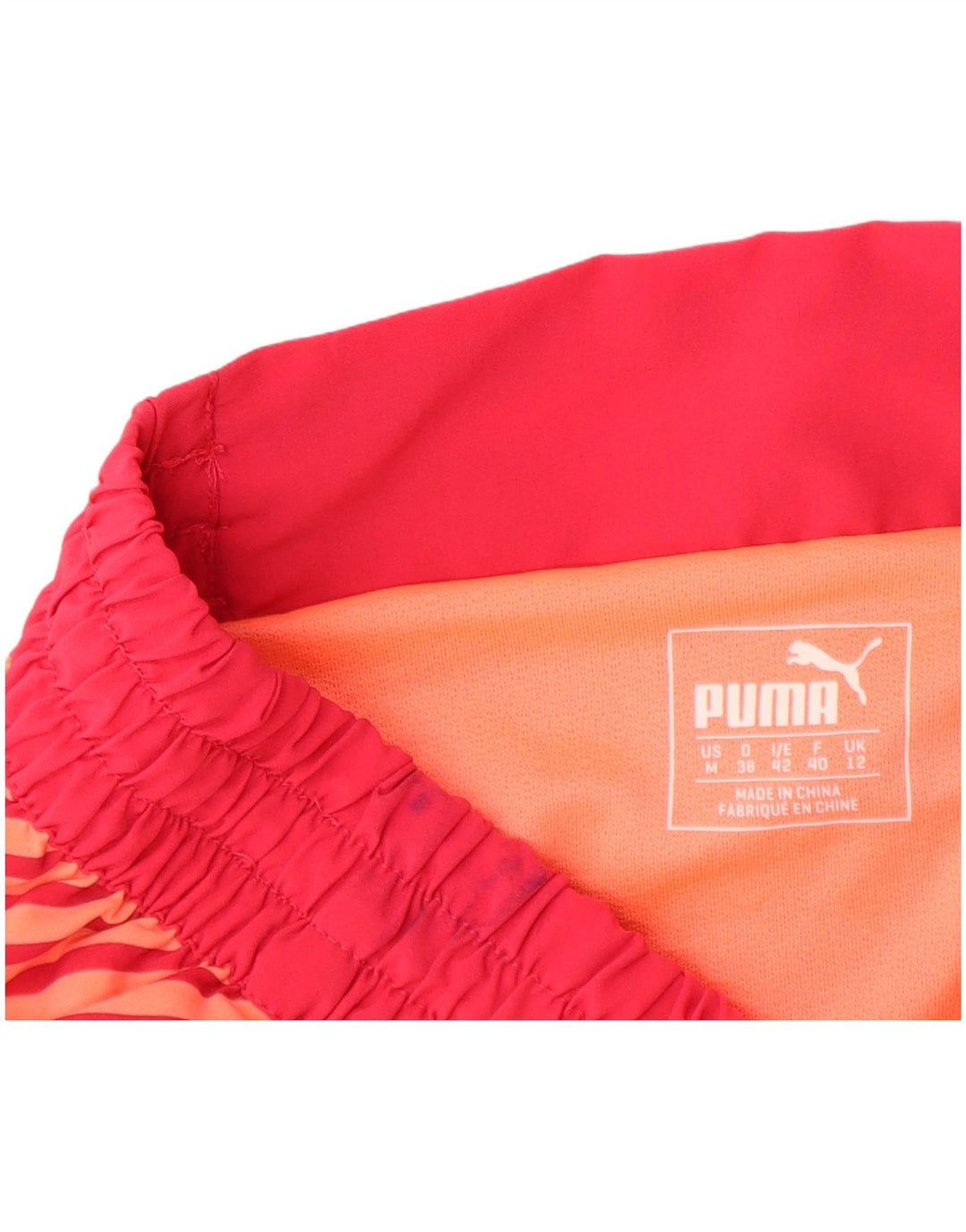 Puma Sportsshorts til kvinder UK 12 Medium Pink Stribet Polyester