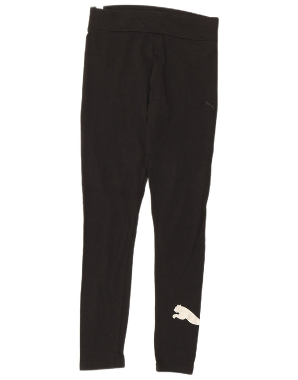 Puma Grafiske Leggings til kvinder UK 12 Medium Sort Bomuld