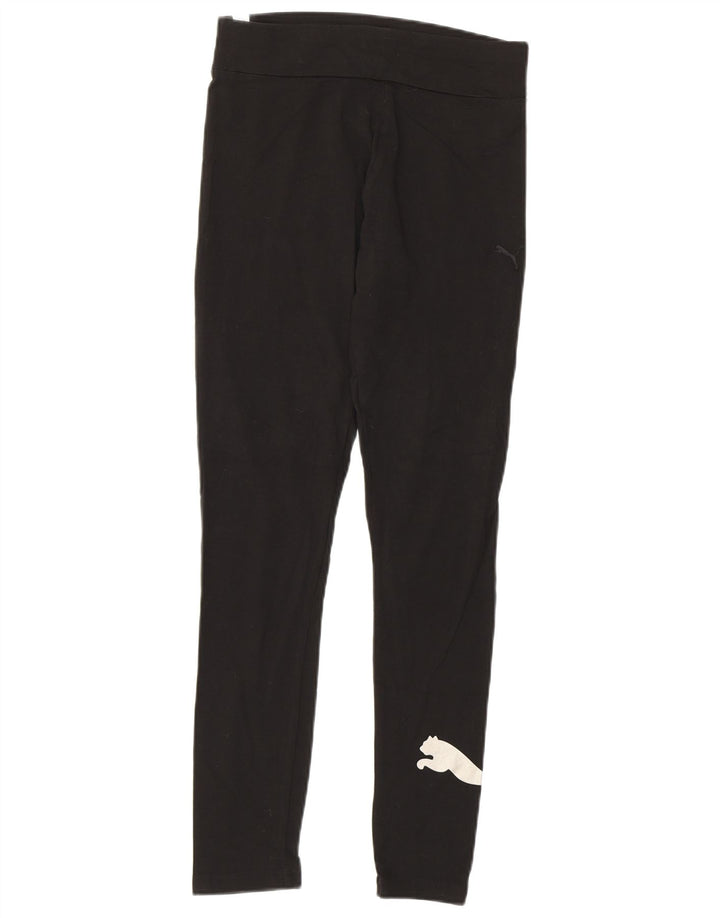 Puma Grafiske Leggings til kvinder UK 12 Medium Sort Bomuld