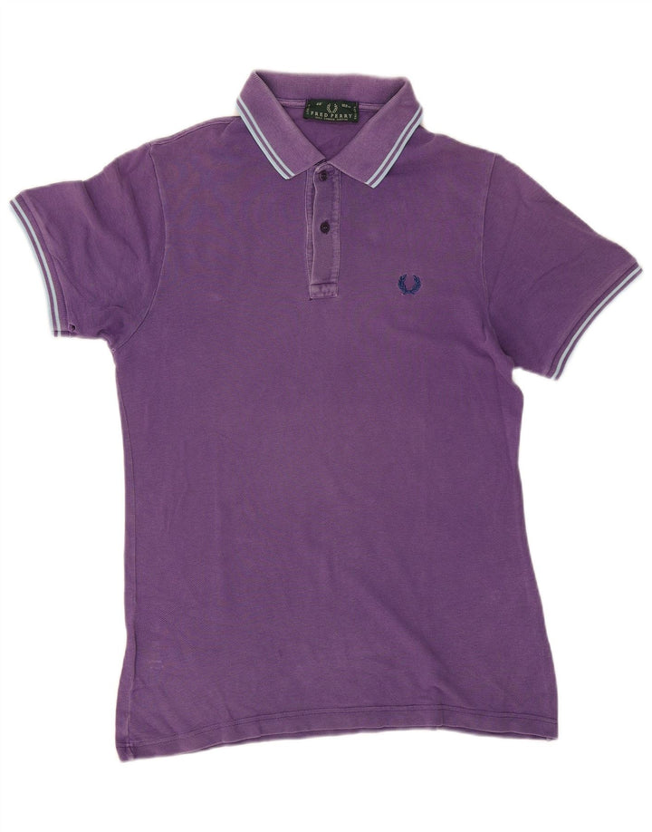 FRED PERRY Poloshirt til mænd Medium lilla stribet bomuld