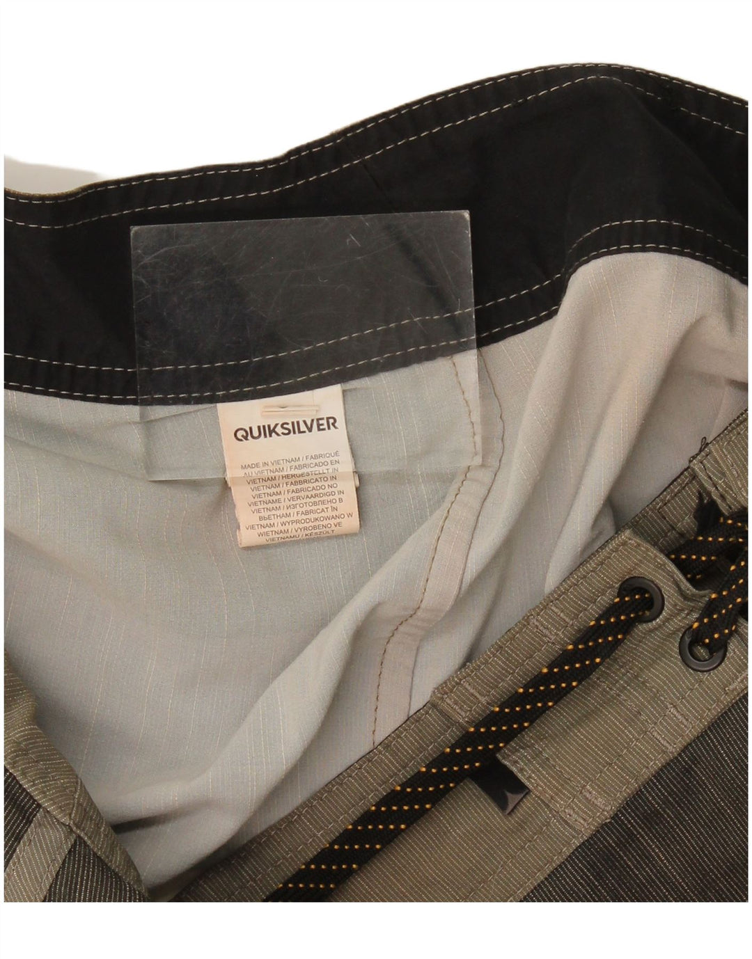 Quiksilver Badeshorts til mænd, store gråstribede polyester