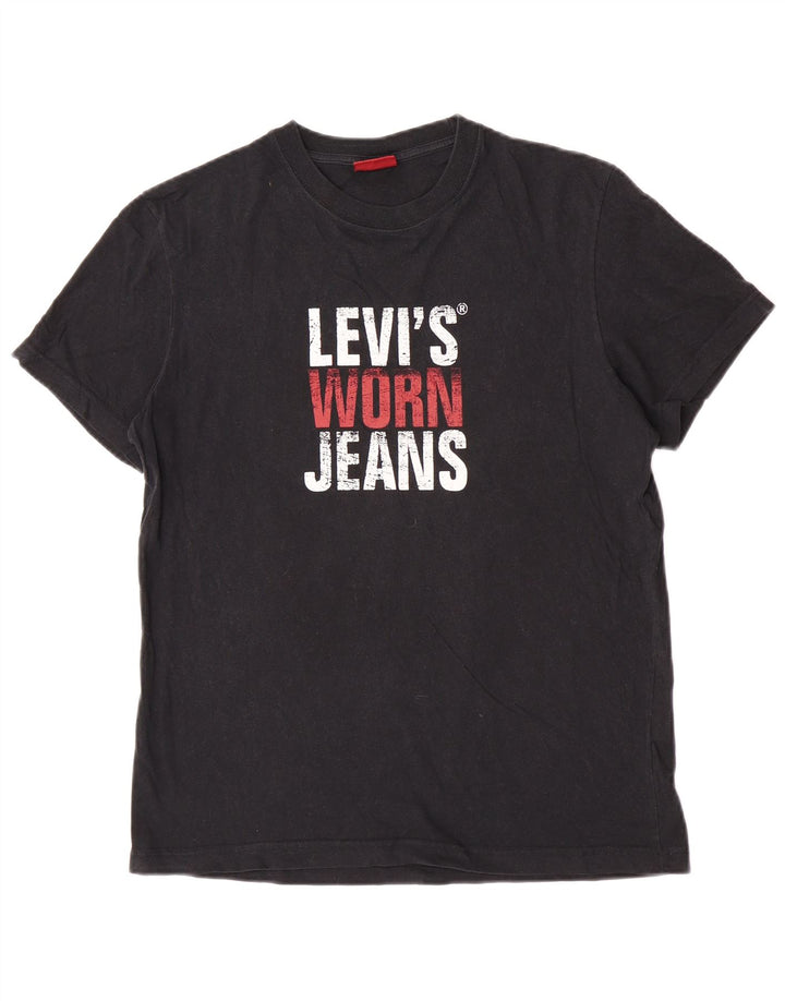 Levi's Herre grafisk T-shirt top mellem sort bomuld