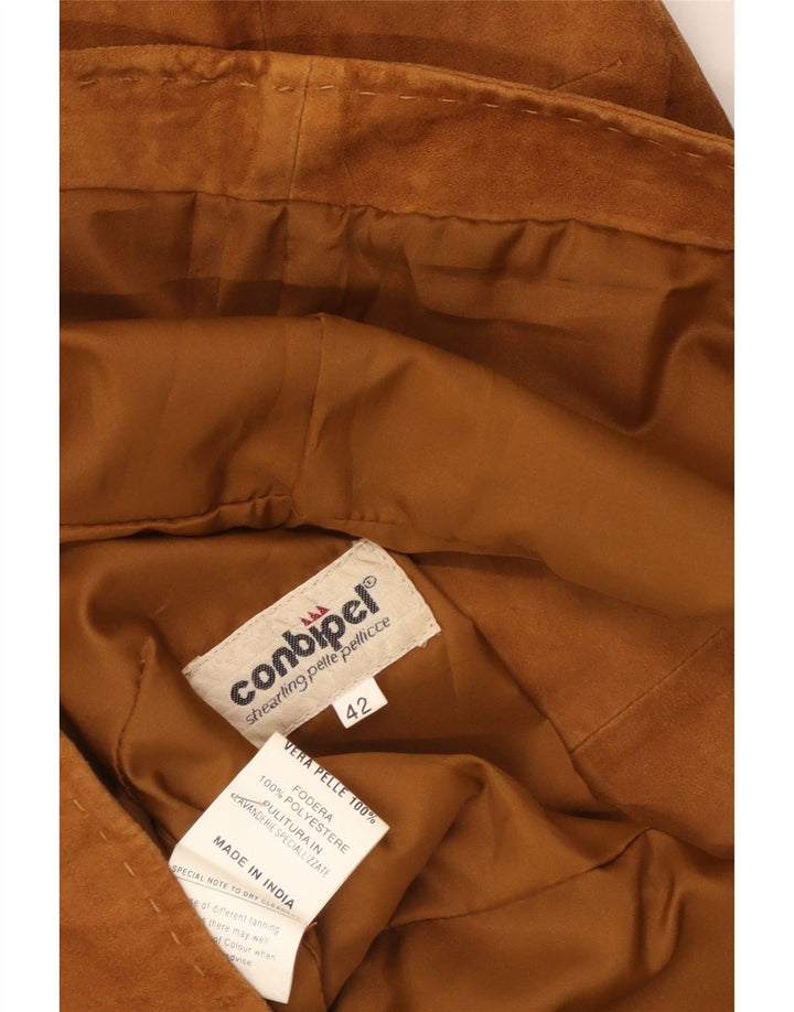 Conbipel Dame ruskindsvest IT 42 Medium Brun Læder