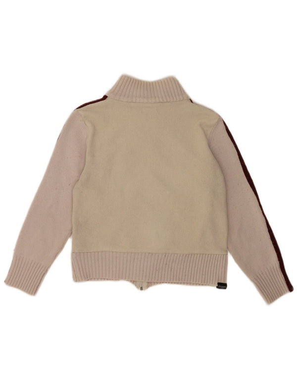 Kappa Dame Fleecejakke UK 10 Small Beige Colourblock Polyester Sports