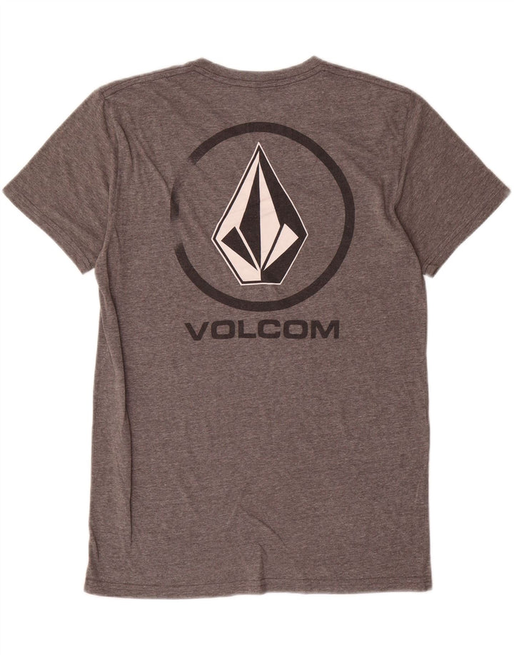 Volcom Herre Grafisk T-Shirt Top Lille Grå Bomuld