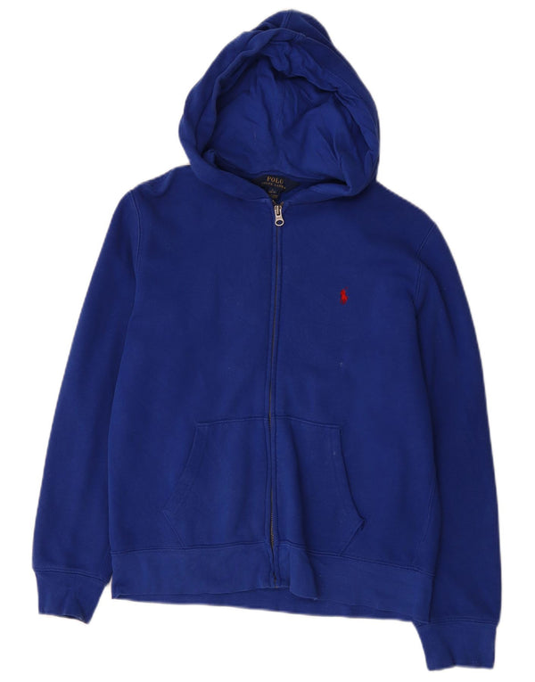 Polo Ralph Lauren drenge hættetrøje med lynlås 14-15 år stor blå bomuld