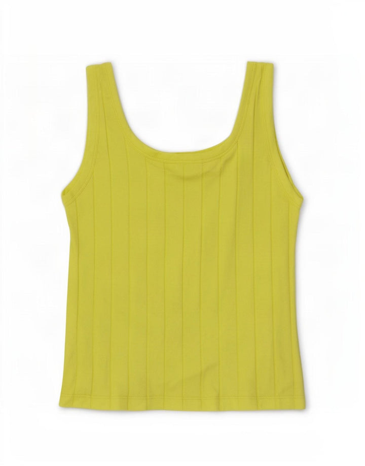 Massimo Dutti Damevest Top UK 8 Lille Gul Bomuld
