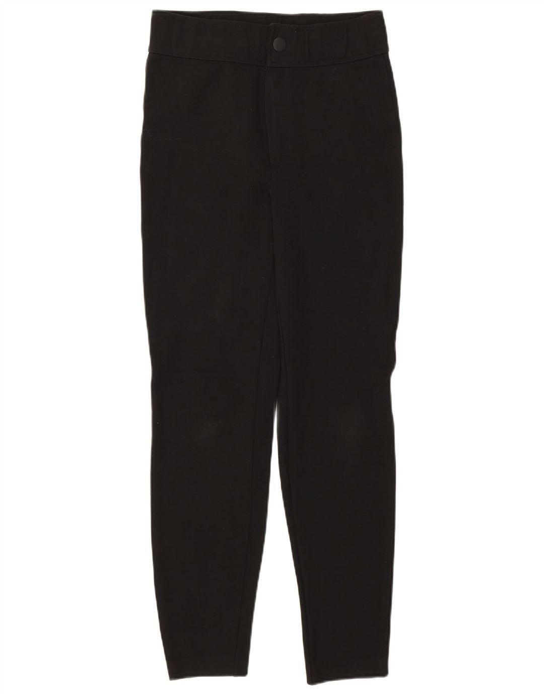 Zara Dame skinny højtaljede cropped bukser Medium W28 L27 Sort viskose