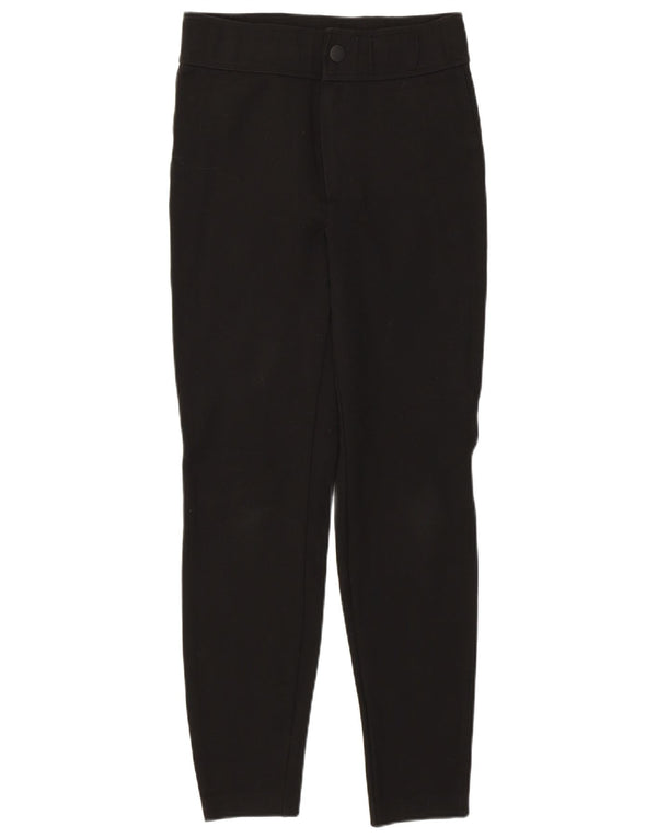 Zara Dame skinny højtaljede cropped bukser Medium W28 L27 Sort viskose