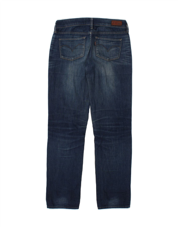 LEVI'S Womens Slight Curve Modern Rise Straight Jeans W25 L30 Navy Blue Vintage Levi's and Second-Hand Levi's from Messina Hembry 