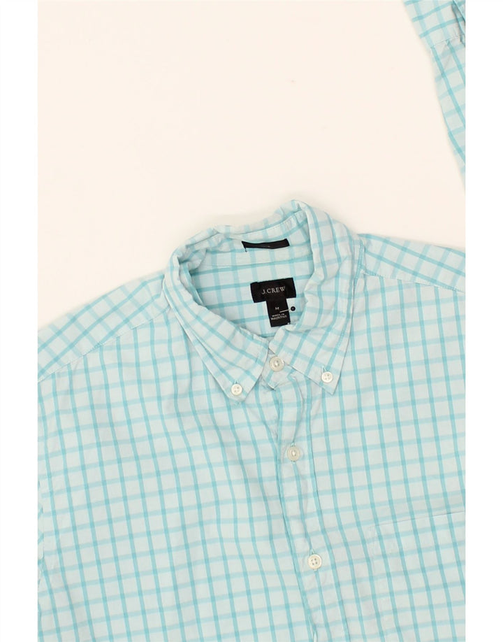 J. CREW Mens Slim Shirt Medium Blue Check Cotton Vintage J. Crew and Second-Hand J. Crew from Messina Hembry 