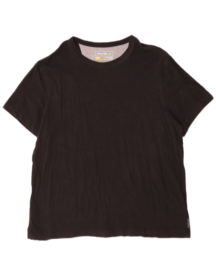 Eddie Bauer Herre Active T-Shirt Top XL Sort Bomuld