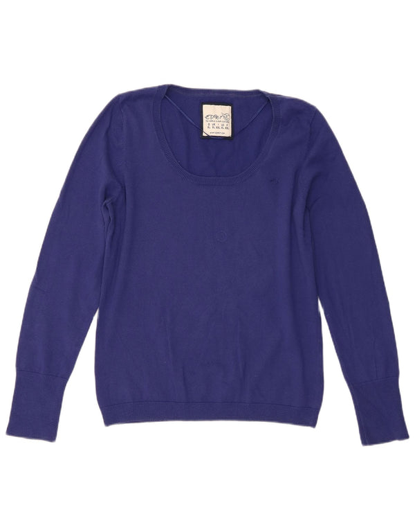 Esprit Dame Boat Neck Jumper Sweater UK 18 XL Blå Bomuld