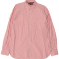 Tommy Hilfiger Herreskjorte XL Pink Stribet Bomuld