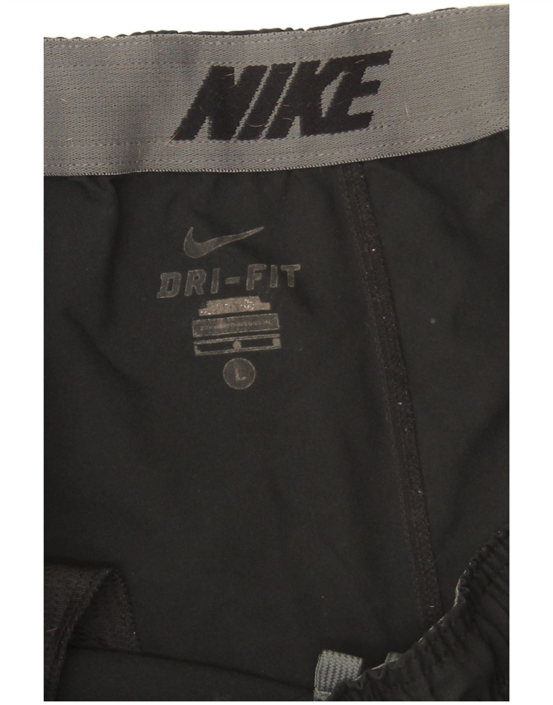 Nike Herre Dri Fit sportsshorts, store sorte polyester