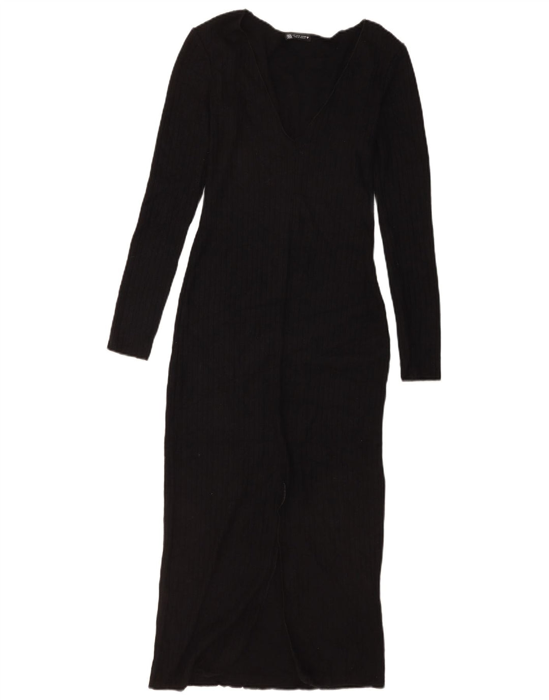 Zara Dame Jumper Dress UK 8 Small Black Viscose