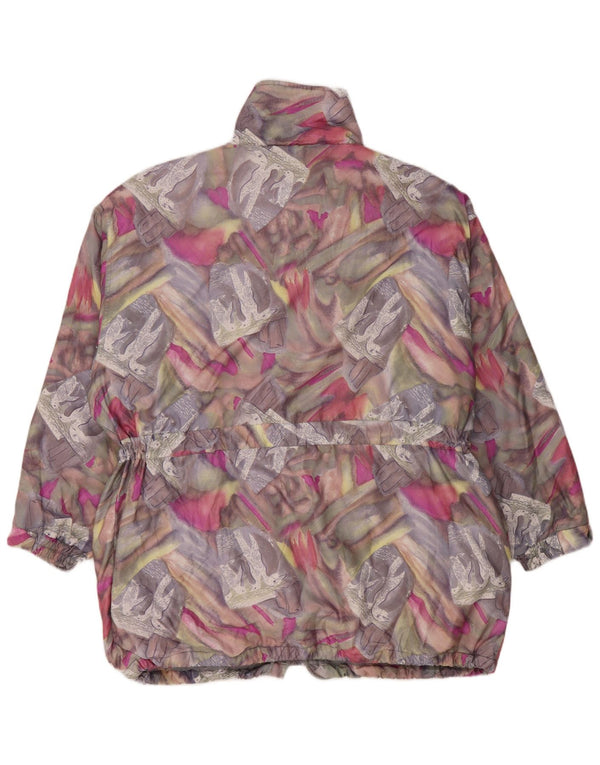 Vintage kvinders abstrakt mønster vindjakke IT 46 Large Multicolour