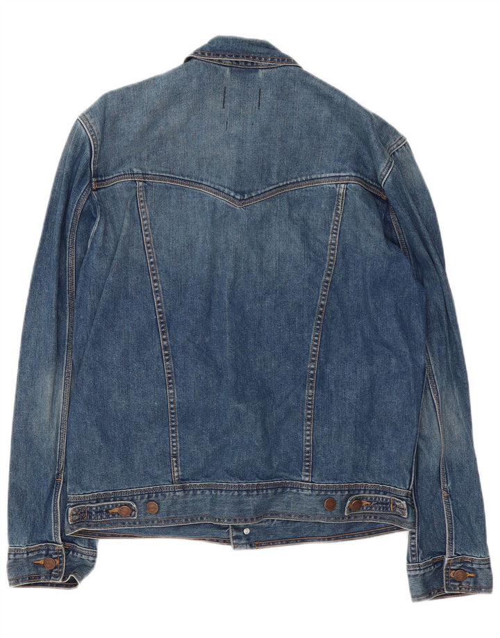 Wrangler Herre Casual Denim Jacket UK 40 Large Blue Cotton
