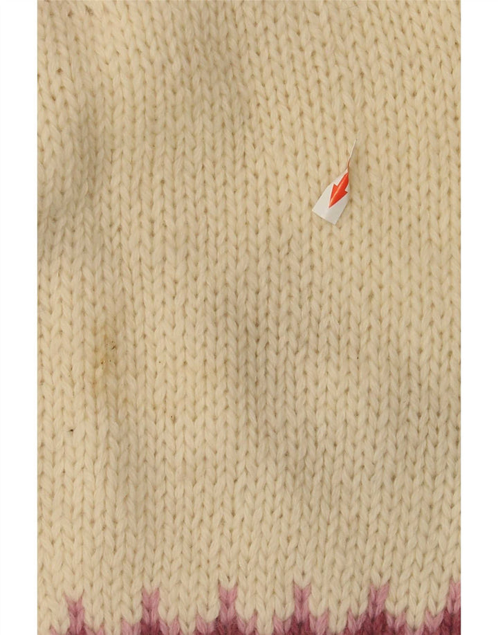 Eddie Bauer Dame Turtle Neck Jumper Sweater UK 10 Small Off White