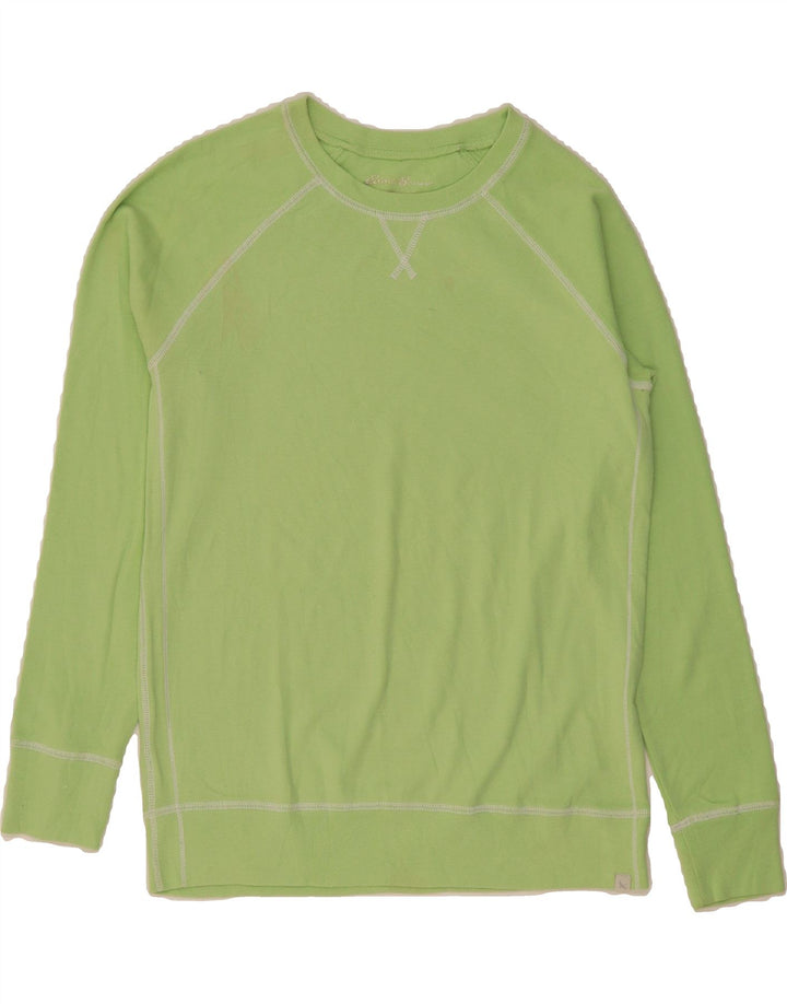 EDDIE BAUER Womens Top Long Sleeve UK 14 Medium Green Cotton Vintage Eddie Bauer and Second-Hand Eddie Bauer from Messina Hembry 