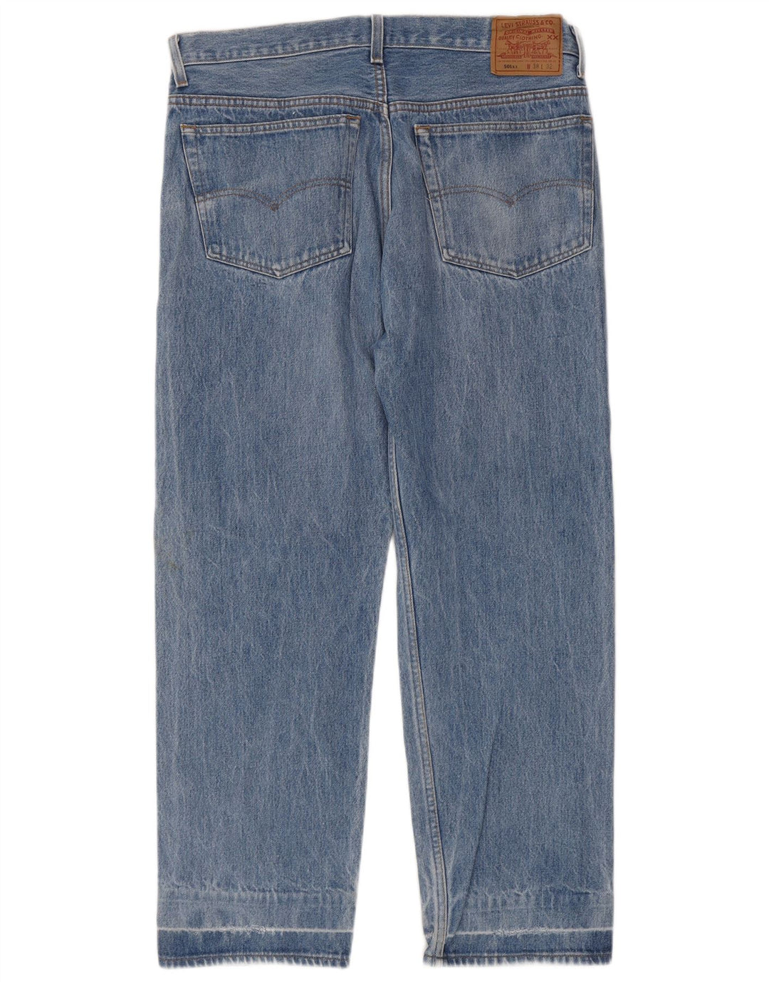 Levi's Herre 501 Straight Jeans W38 L29 Blå Bomuld