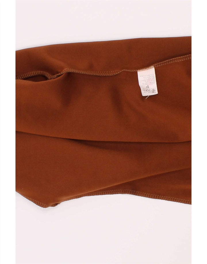 Vintage pigeskiftkjole 3-4 år brun polyester