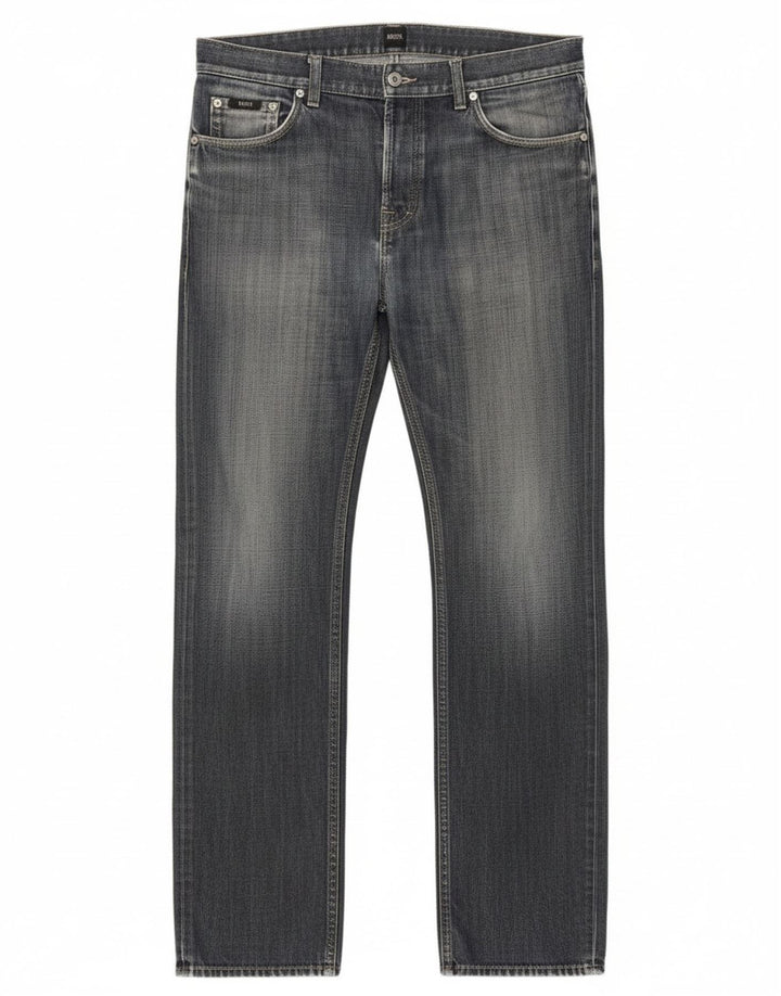 Hugo Boss Straight Jeans til mænd W35 L34 Blå Bomuld