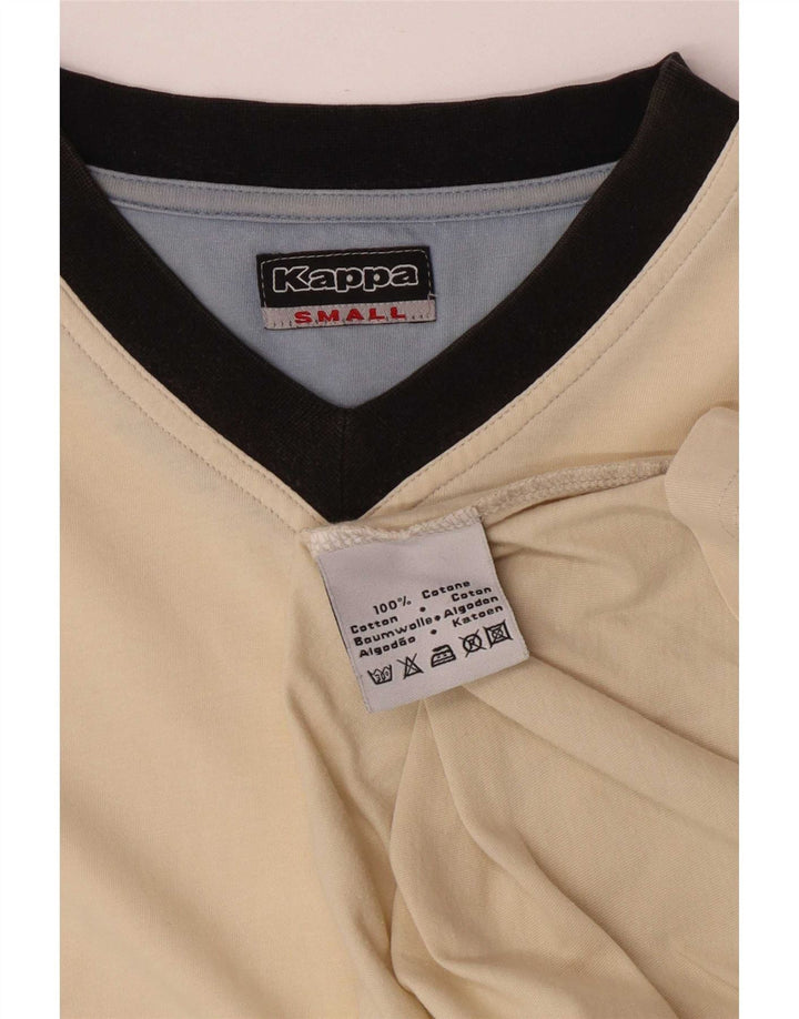 Kappa Herre T-Shirt Top Lille Beige Colourblock Bomuld