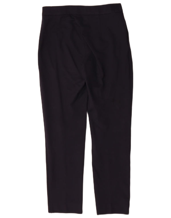 Max Mara Dame Lige Casual Bukser UK 14 Large W30 L29 Navy Blue