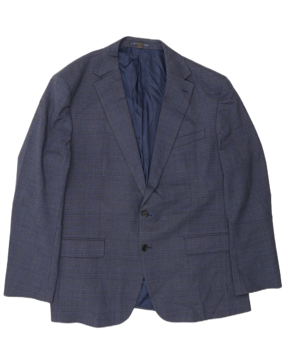 Marks & Spencer Herre 2-knaps blazerjakke UK 48 2XL Blå Houndstooth