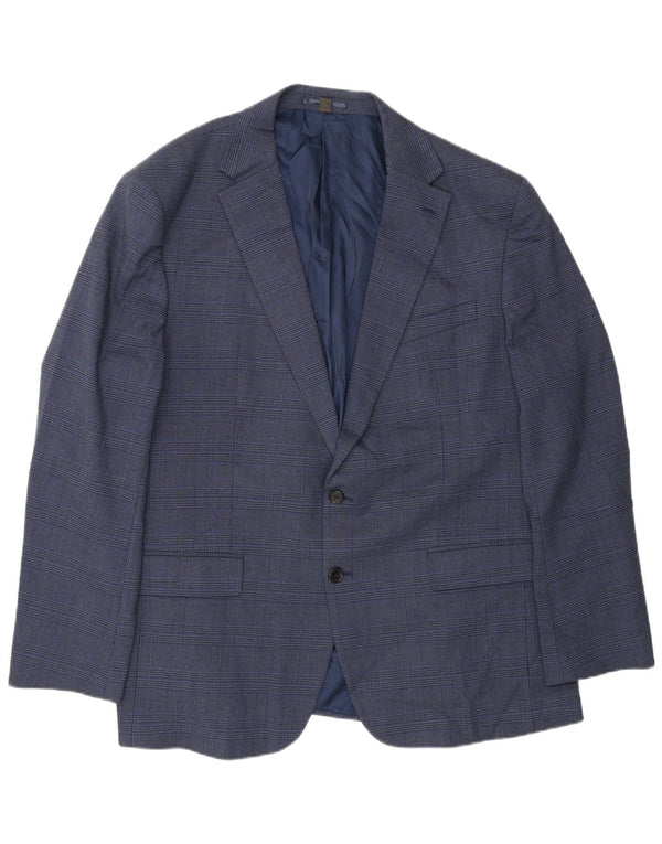 Marks & Spencer Herre 2-knaps blazerjakke UK 48 2XL Blå Houndstooth