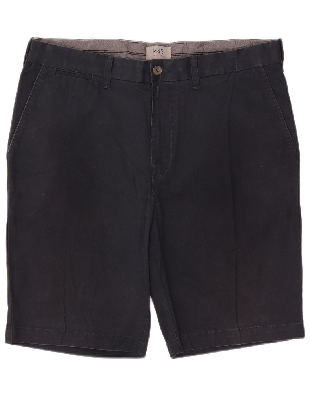 Marks & Spencer Herre Chino Shorts W36 Large Navy Blue Bomuld