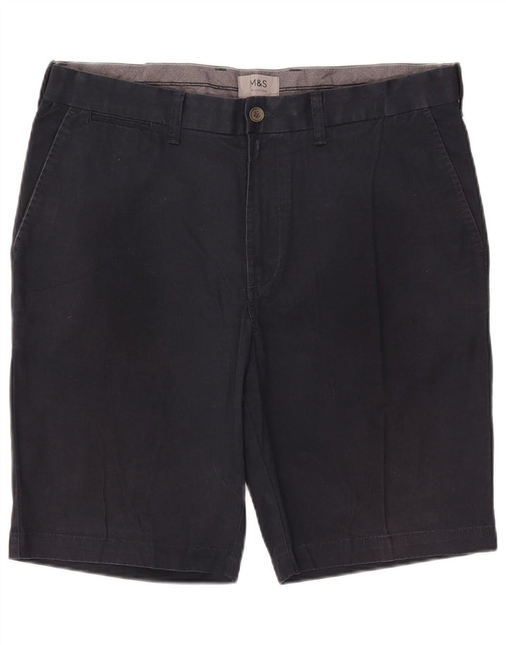 Marks & Spencer Herre Chino Shorts W36 Large Navy Blue Bomuld
