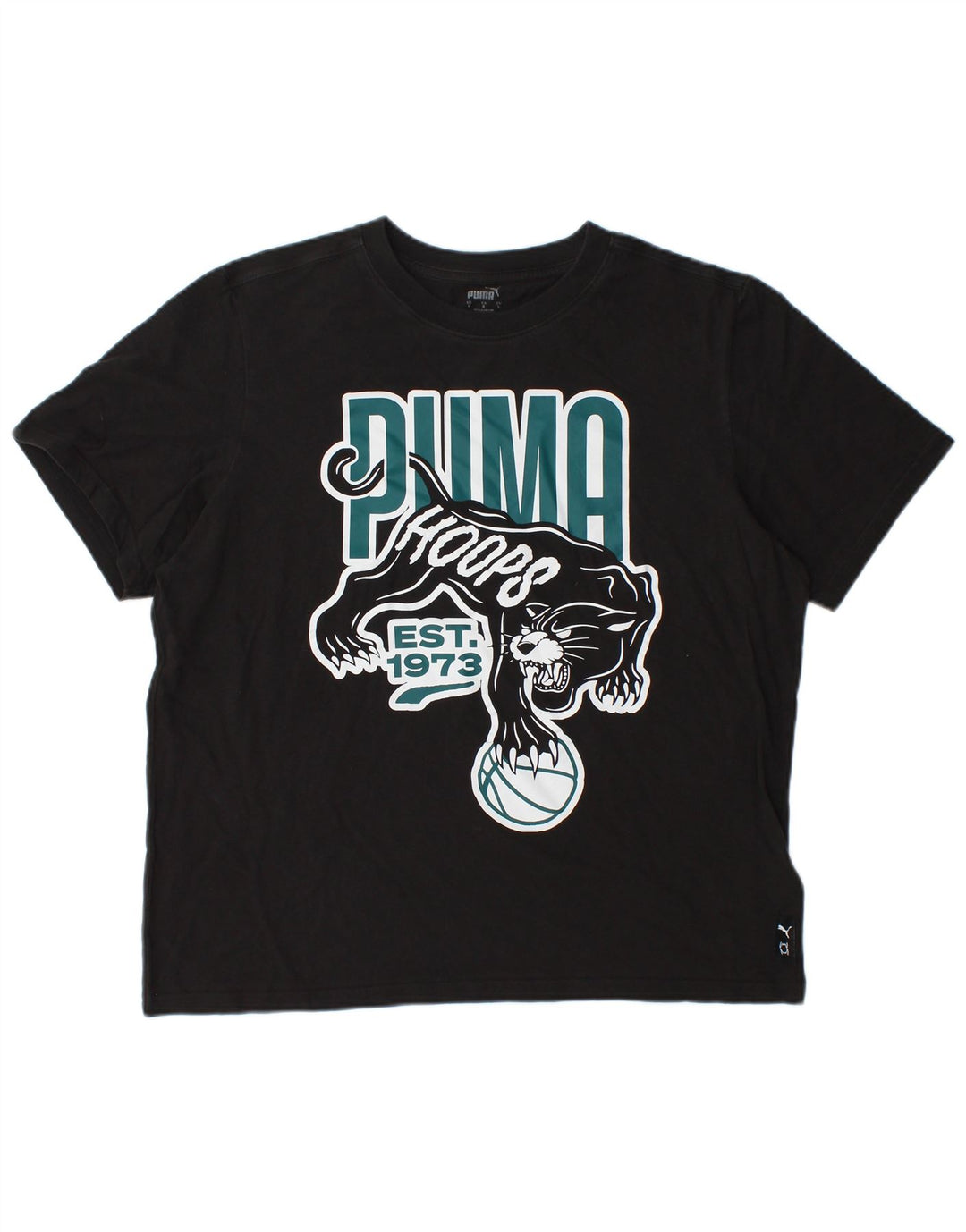 PUMA Herre grafisk T-shirt Top Stor sort bomuld
