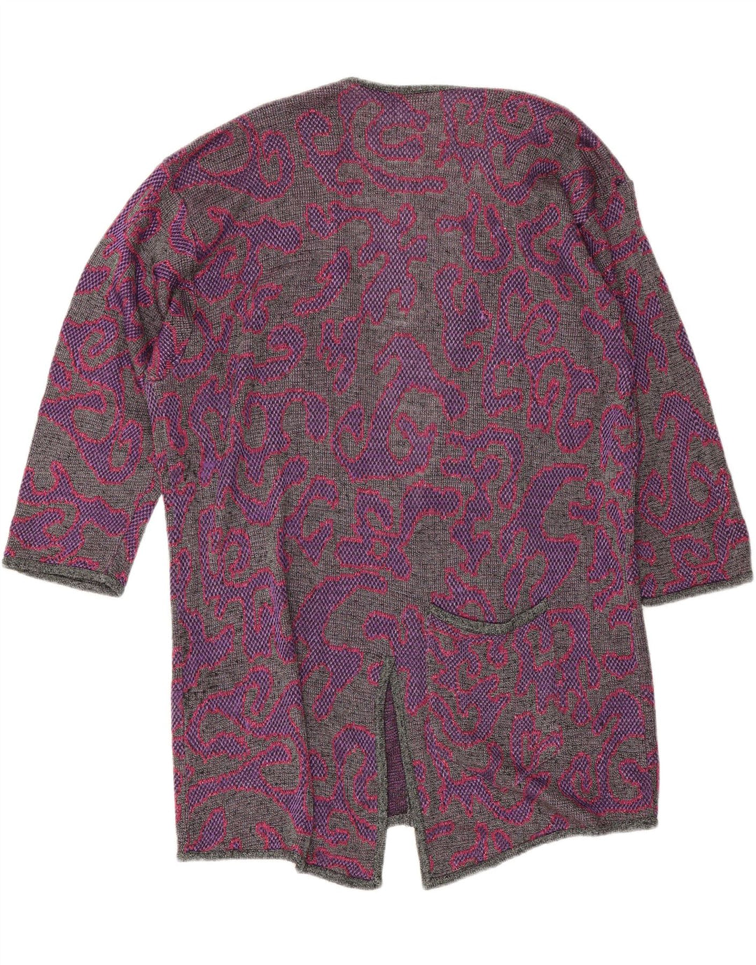 Di Bari kvinders abstrakt mønster cardigan sweater IT 40 Lille lilla
