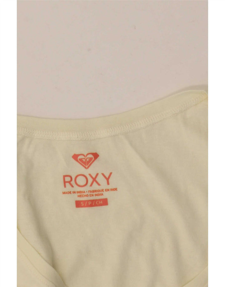Roxy Womens Grafisk Vest Top UK 10 Small Off White
