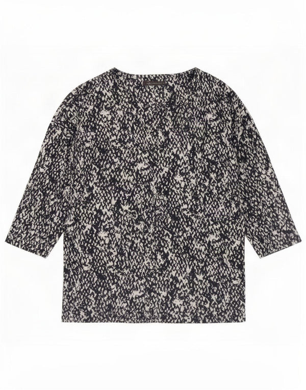 Marks & Spencer Dame Top 3/4 ærmer UK 14 Large Navy Blue Flecked