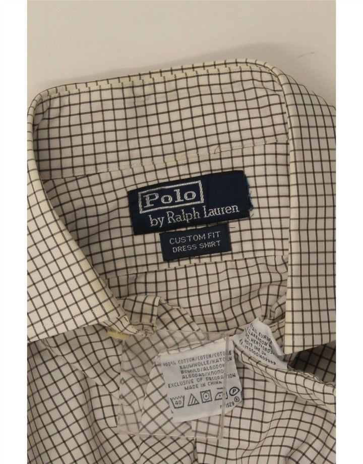 Polo Ralph Lauren Herre Custom Fit skjorte Medium hvid ternet bomuld