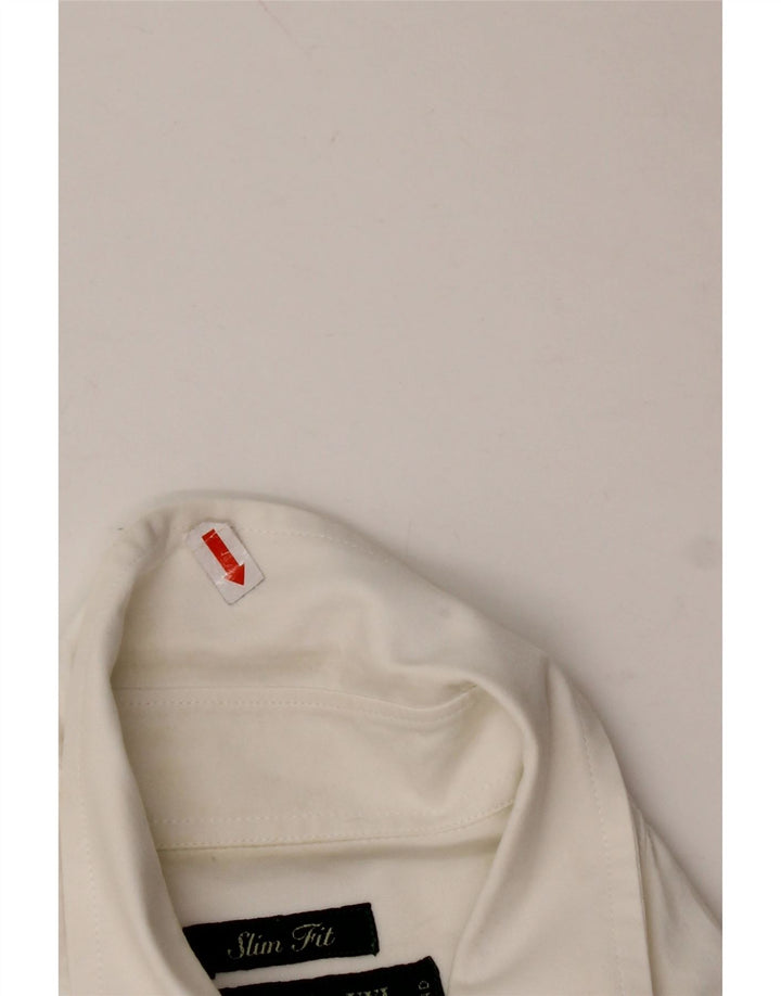 FRED PERRY Herre Slim Fit skjorte 2XL hvid bomuld