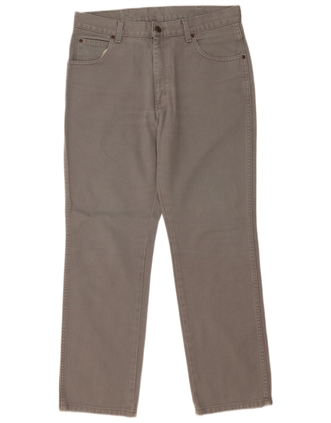 Wrangler Herre Regular Fit Straight Jeans W34 L30 Grå Bomuld