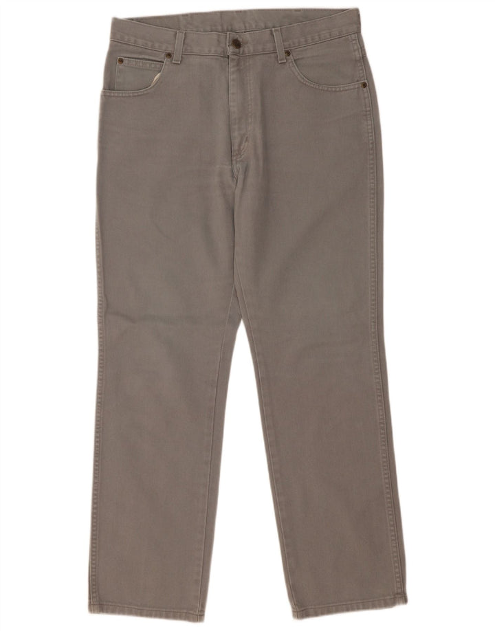 Wrangler Herre Regular Fit Straight Jeans W34 L30 Grå Bomuld
