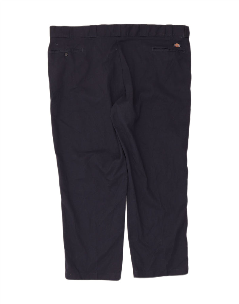 DICKIES Mens Flex Straight Chino Trousers W48 L30 Navy Blue Cotton Vintage Dickies and Second-Hand Dickies from Messina Hembry 