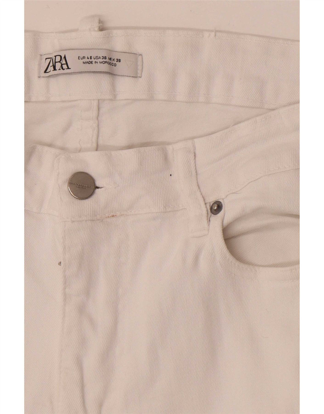 Zara Herre Slim Jeans EU 46 XL W36 L30 Hvid
