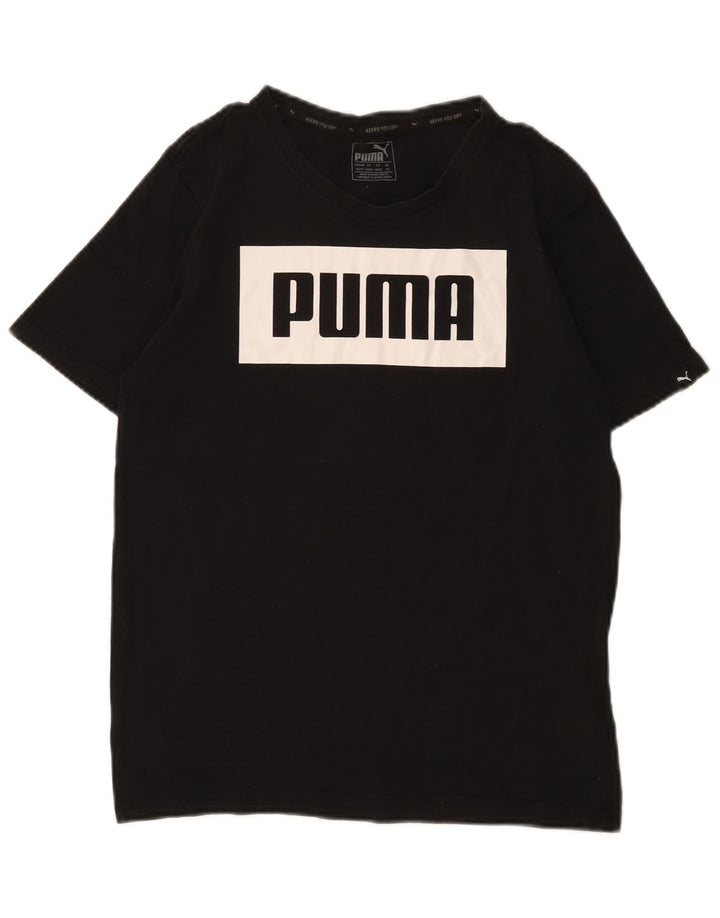 Puma Herre Grafisk T-Shirt Top XS Sort Bomuld