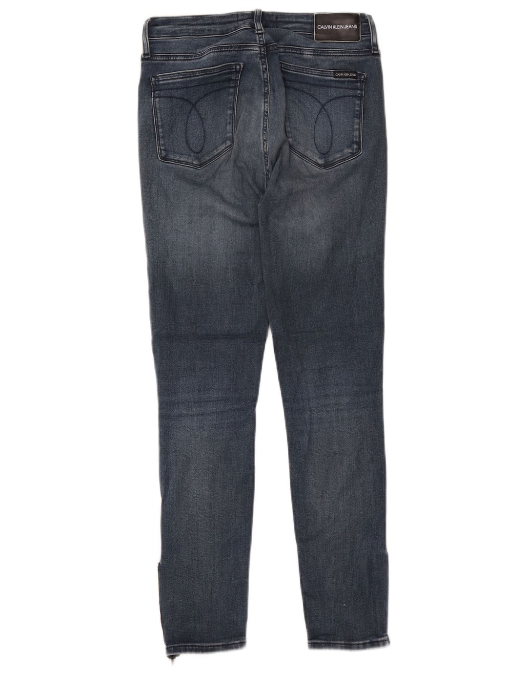 CALVIN KLEIN Dame Mid Rise Skinny Jeans W28 L27 Blå Bomuld