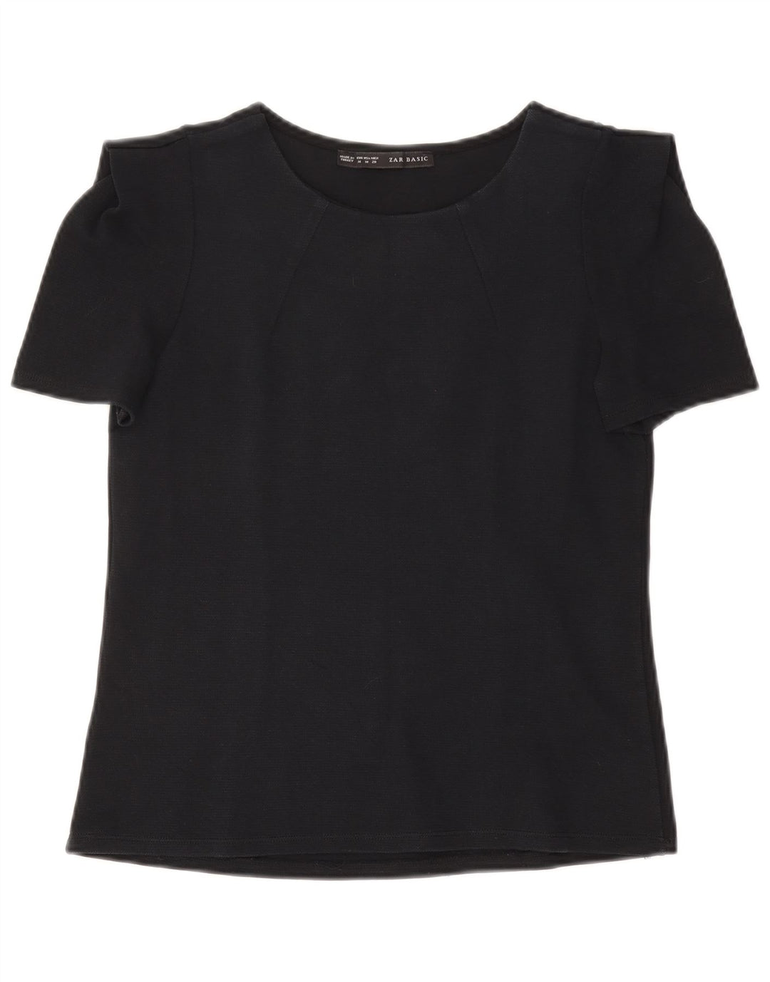 ZARA Dame Bluse Top UK 12 Medium Navy Blue